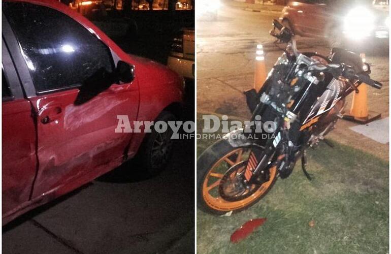 Imagen de Joven motociclista resultó herido tras accidente