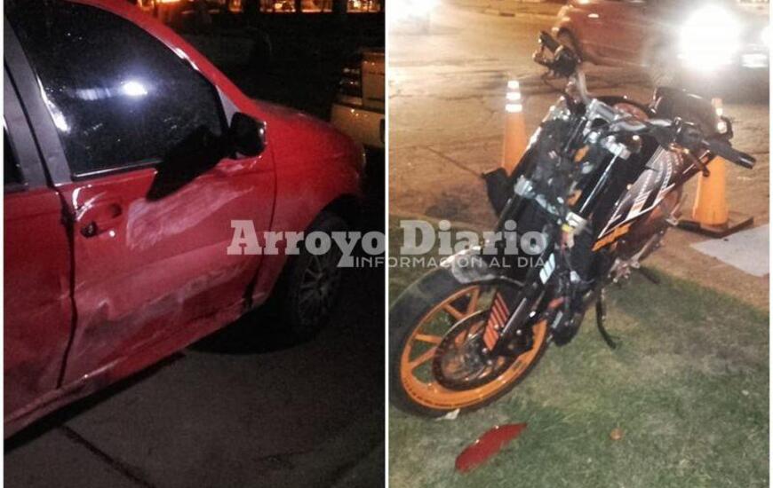 Imagen de Joven motociclista resultó herido tras accidente