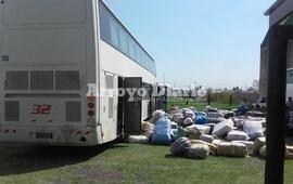 El colectivo. Este era el rodado que transportaba la mercadería que tenía como destino Buenos Aires y que quedó incautada.