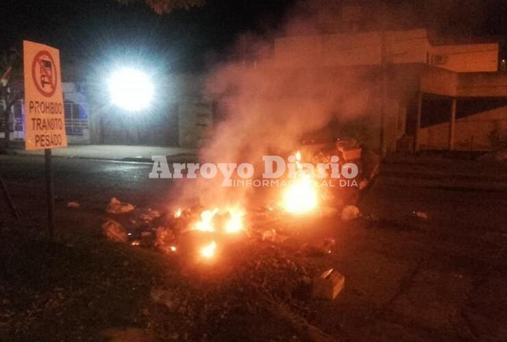 Imagen de Incendio de un contenedor de basura