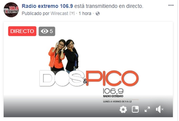 Imagen de Emisión EN VIVO, Dos & Pico Radio Extremo 106.9