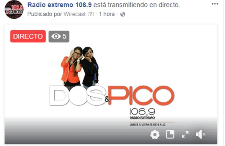 Imagen de Emisión EN VIVO, Dos & Pico Radio Extremo 106.9