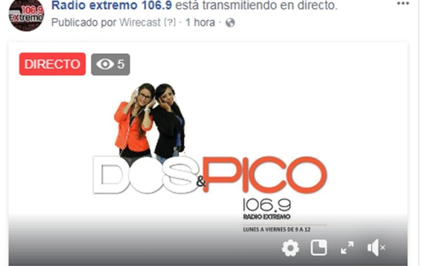 Imagen de Emisión EN VIVO, Dos & Pico Radio Extremo 106.9