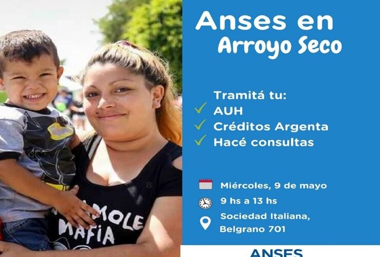 Imagen de ANSES atenderá en Arroyo Seco