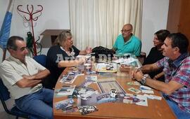 Una de las reuniones de la coordinadora junto a autoridades sindicales.