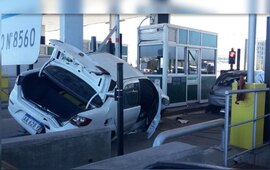 Imagen de Accidente en cabina de peaje