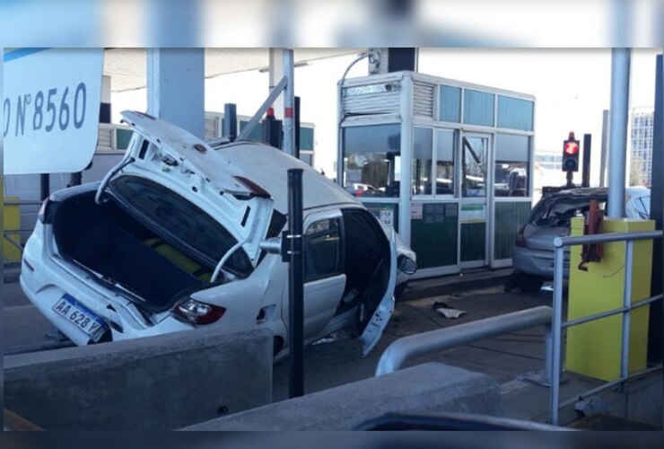 Imagen de Accidente en cabina de peaje