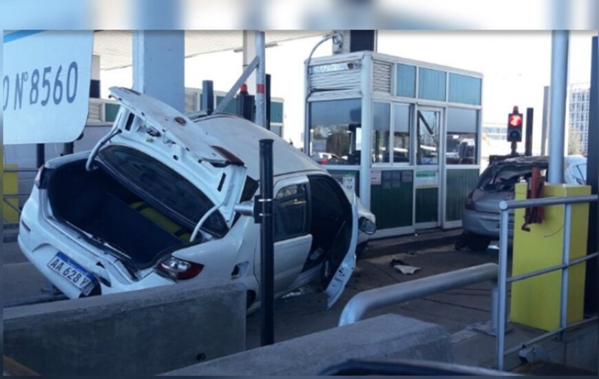 Imagen de Accidente en cabina de peaje