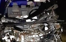 El veh&iacute;culo que volc&oacute; en Malabrigo, donde murieron tres personas