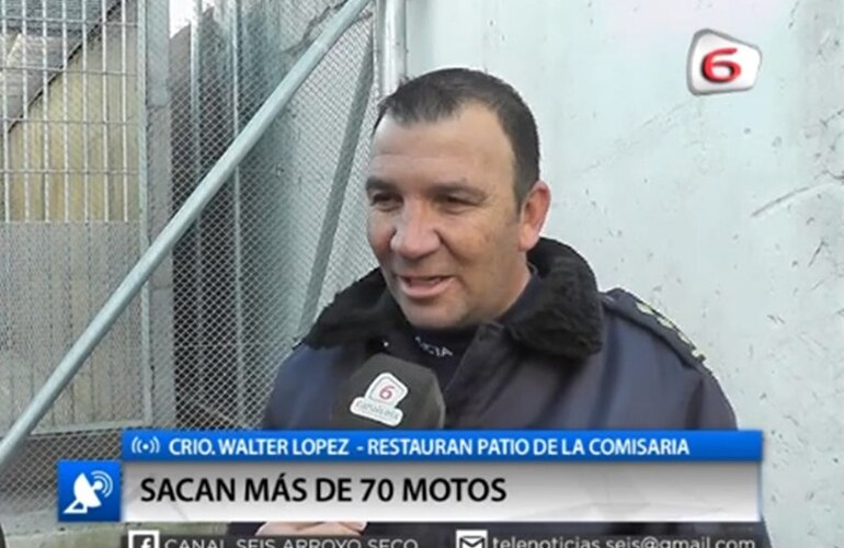 Comisario Walter López. Foto: captura de pantalla video Canal 6