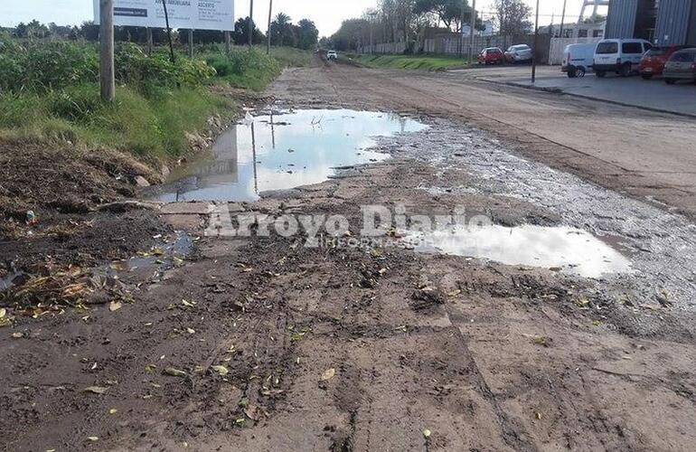 Notable deterioro. Así está la calle San Martín en zona norte.