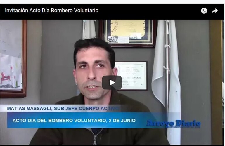 Imagen de Invitación Acto Día del Bombero Voluntario