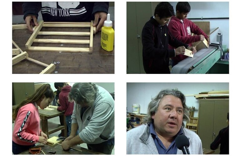 Imagen de Alumnos de la EETP Nº 650 construyen atriles para personas No Videntes