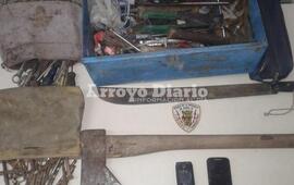 Lo robado, recuperado. Los elementos sustraídos del campo que fueron restituidos a su dueña.