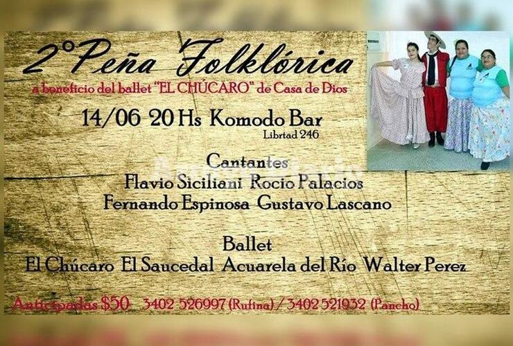 Imagen de 2da Peña Folklórica a beneficio del Ballet El Chúcaro