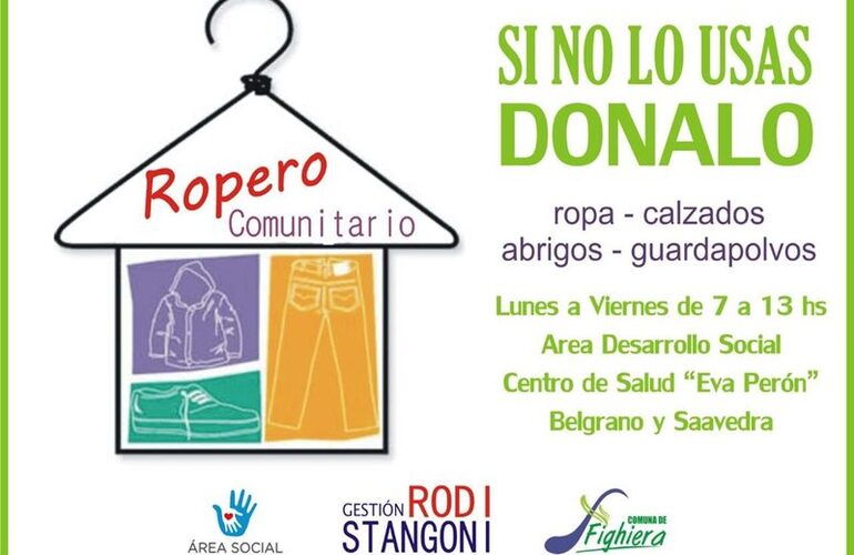 Imagen de Ropero Comunitario, campaña solidaria en Fighiera