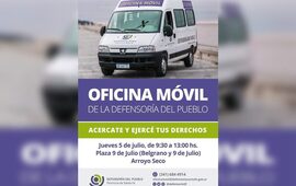 Imagen de La oficina m&oacute;vil de la Defensor&iacute;a del Pueblo estar&aacute; en Arroyo Seco