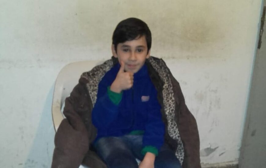 La imagen del chiquito que se está difundiendo en las redes sociales.