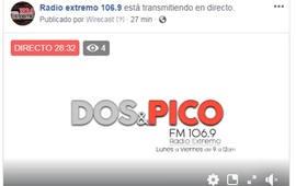 Imagen de Emisión EN VIVO, Dos & Pico Radio Extremo 106.9