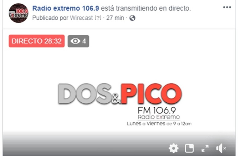 Imagen de Emisión EN VIVO, Dos & Pico Radio Extremo 106.9