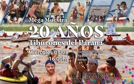 Imagen de Se inaugura la MEGA-MUESTRA por los  20 años de "Tiburones del Paraná"