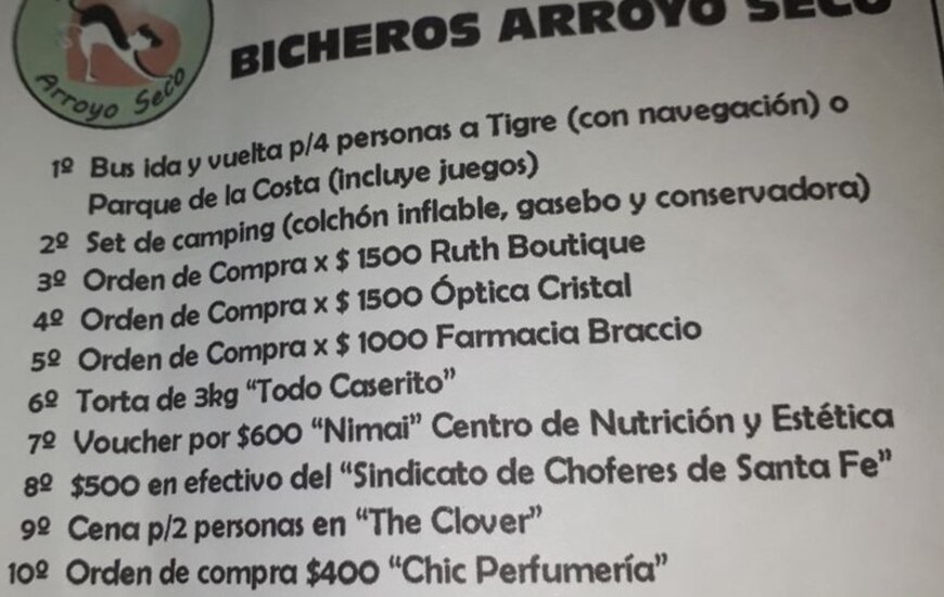 Imagen de Ganadores del Bono Contribución a beneficio de BICHEROS!