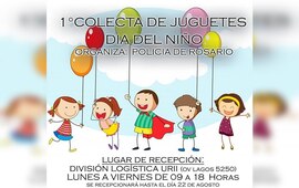 Imagen de 1&deg; Colecta de Juguetes D&iacute;a del Ni&ntilde;o. Organiza Polic&iacute;a de Rosario