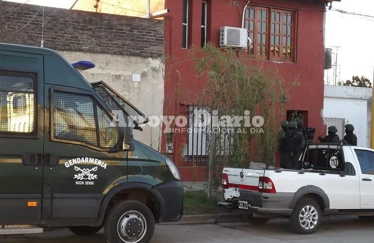 Uno de los lugares. Los uniformados en San Nicolás al 700.