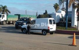 En uno de los ingresos. En el d&iacute;a de la fecha estuvieron apostados sobre acceso a la autopista.