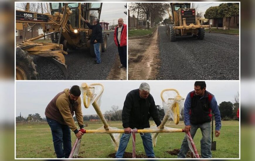 Imagen de Escoriado calle Coronel Arnold y colocaci&oacute;n de juegos en plaza Playa Hermosa
