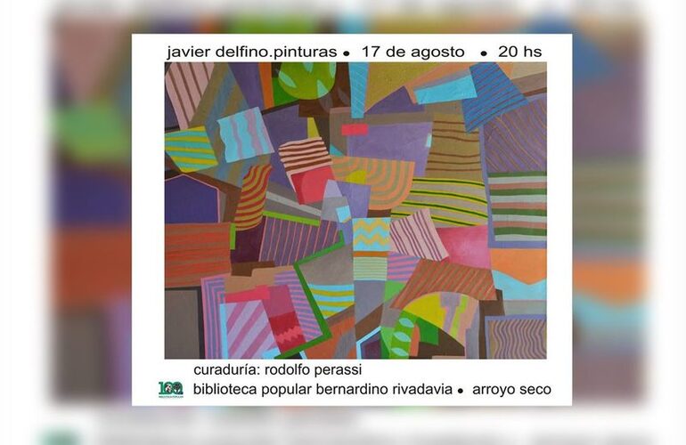 Imagen de "Pinturas" del artista Javier Delfino se presenta en la Biblio