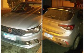 En una entradera. El auto hab&iacute;a sido robado el martes por la noche de Sarmiento al Bis.