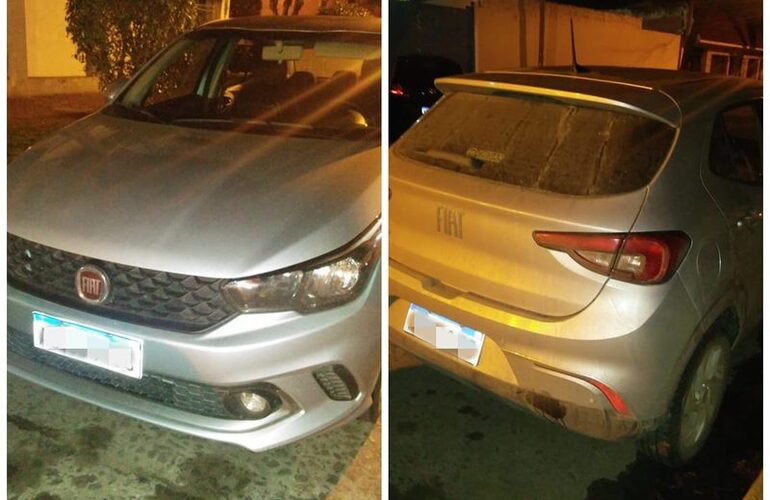 En una entradera. El auto había sido robado el martes por la noche de Sarmiento al Bis.
