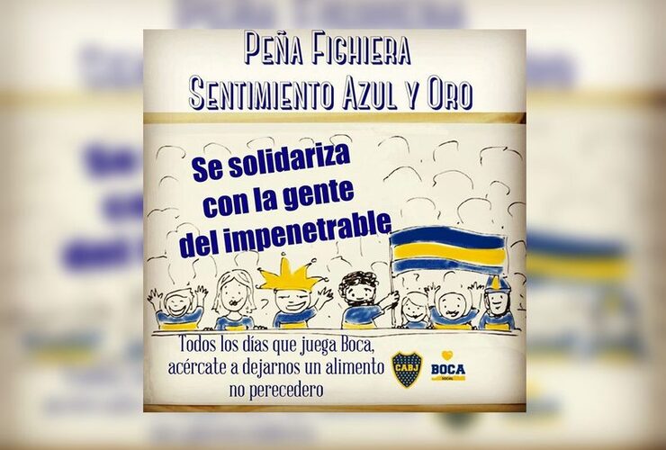 Imagen de Peña de Boca solidaria