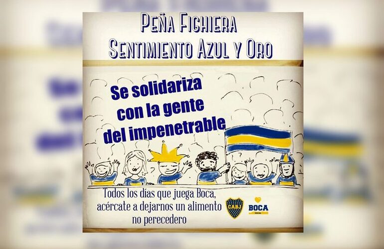 Imagen de Peña de Boca solidaria