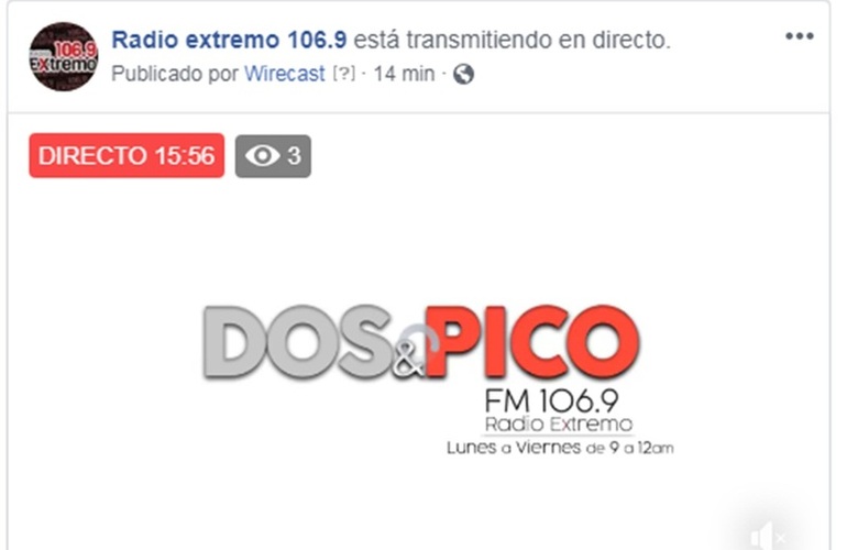 Imagen de Emisión EN VIVO, Dos & Pico Radio Extremo 106.9