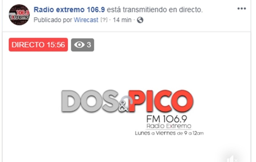 Imagen de Emisión EN VIVO, Dos & Pico Radio Extremo 106.9