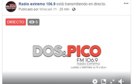 Imagen de Emisión EN VIVO, Dos & Pico Radio Extremo 106.9