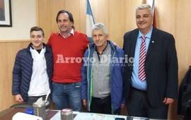 Todos para la foto: M&aacute;ximo Concetti, Esteban Ferri, Lucas Ciarniello y Nizar Esper. Foto: Gentileza Stella Gasparri.