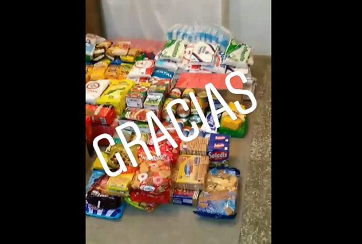 Parte de lo que lleg&oacute; en car&aacute;cter de donaci&oacute;n para los chicos y familias del Chaco.
