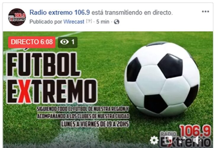 Imagen de Emisión EN VIVO, Fútbol Extremo por 106.9
