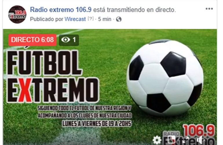 Imagen de Emisión EN VIVO, Fútbol Extremo por 106.9