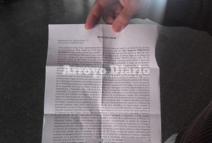 Dejó constancia. Esta mañana el hombre de 34 años se presentó en la comisaría a radicar la denuncia por el robo.