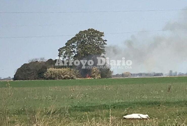 Imagen de Bomberos solicitados desde Fighiera