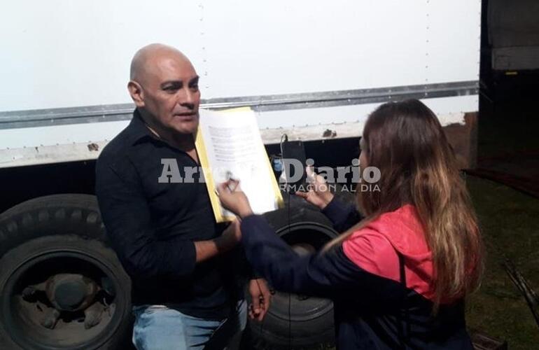 Fernando Lobos dialogando anoche con Arroyo Diario.