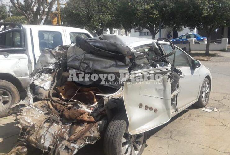 A sede policial. El automóvil fue remolcado hasta la sub 11.