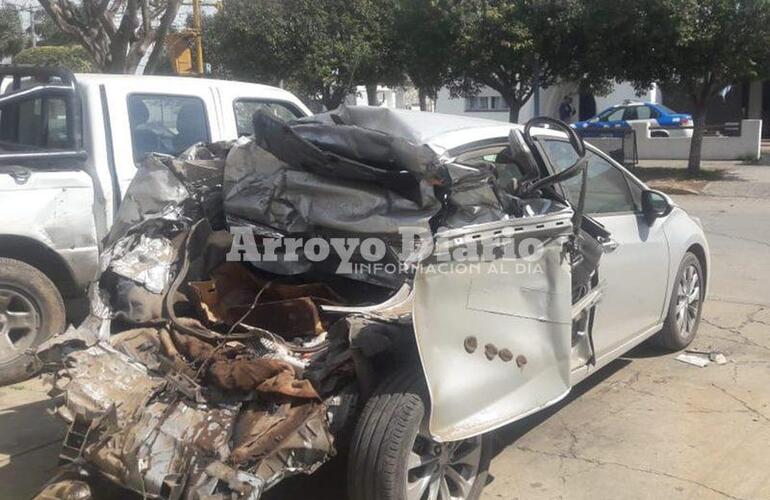 A sede policial. El automóvil fue remolcado hasta la sub 11.