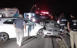 Imagen de Ruta 21: Impactante choque sobre el puente