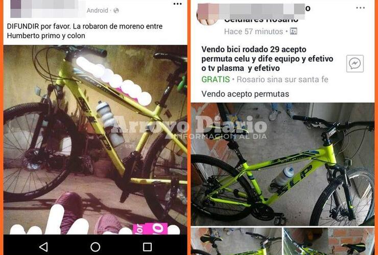 Imagen de Le robaron la bici y la vendían por Facebook