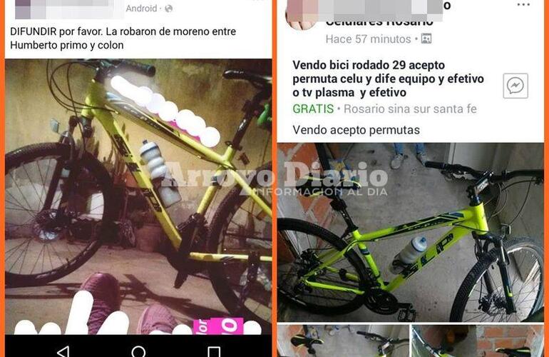 Imagen de Le robaron la bici y la vendían por Facebook